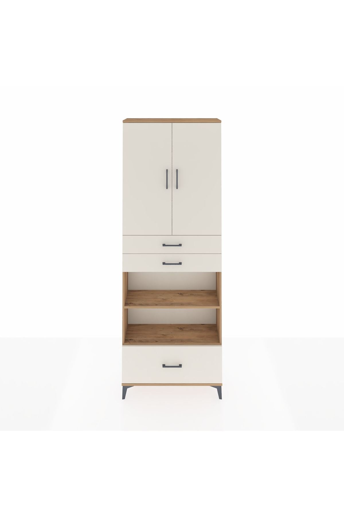 Arges Dolap 5 Raflı 3 Çekmeceli 2 Kapaklı 88x30x243 - S33M013V7A