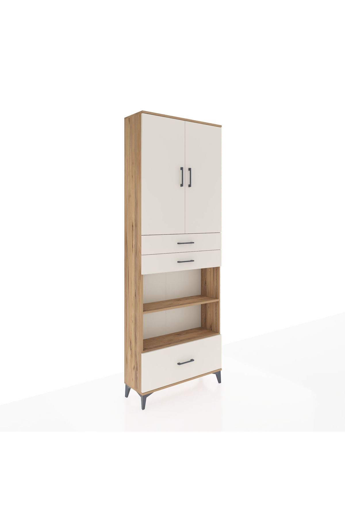 Arges Dolap 5 Raflı 3 Çekmeceli 2 Kapaklı 88x30x243 - S33M013V7A