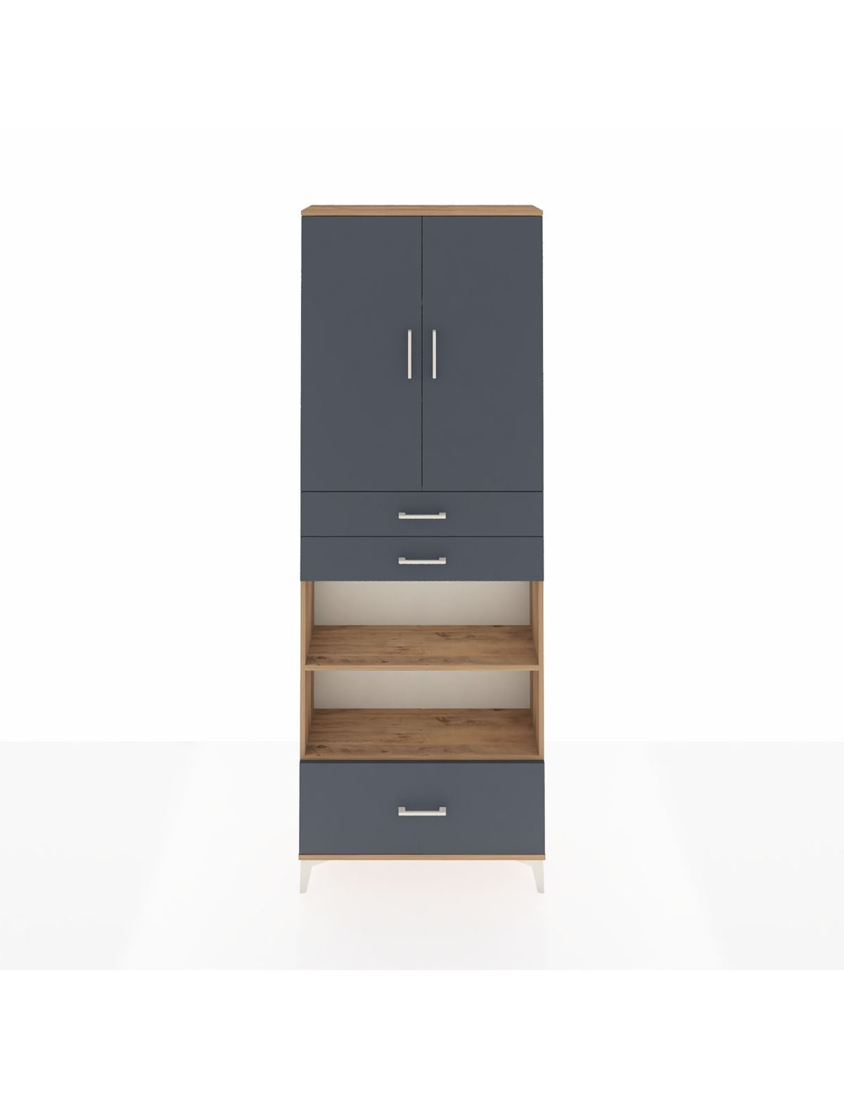 Arges Dolap 5 Raflı 3 Çekmeceli 2 Kapaklı 88x30x243 - S33M013V8A