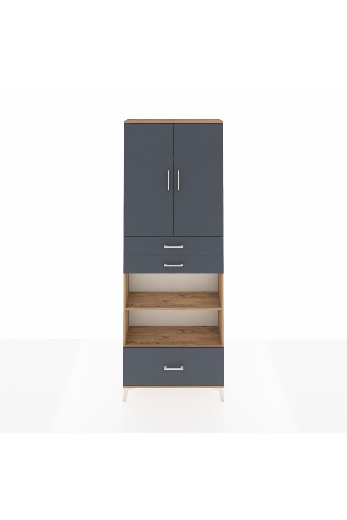 Arges Dolap 5 Raflı 3 Çekmeceli 2 Kapaklı 88x30x243 - S33M013V8A