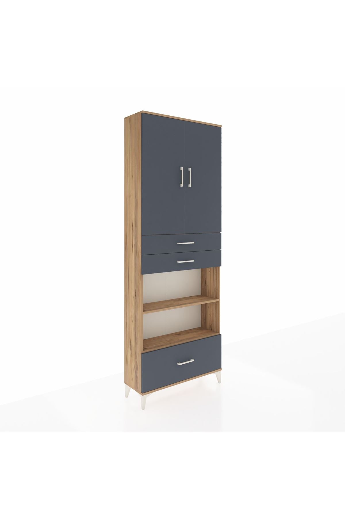 Arges Dolap 5 Raflı 3 Çekmeceli 2 Kapaklı 88x30x243 - S33M013V8A