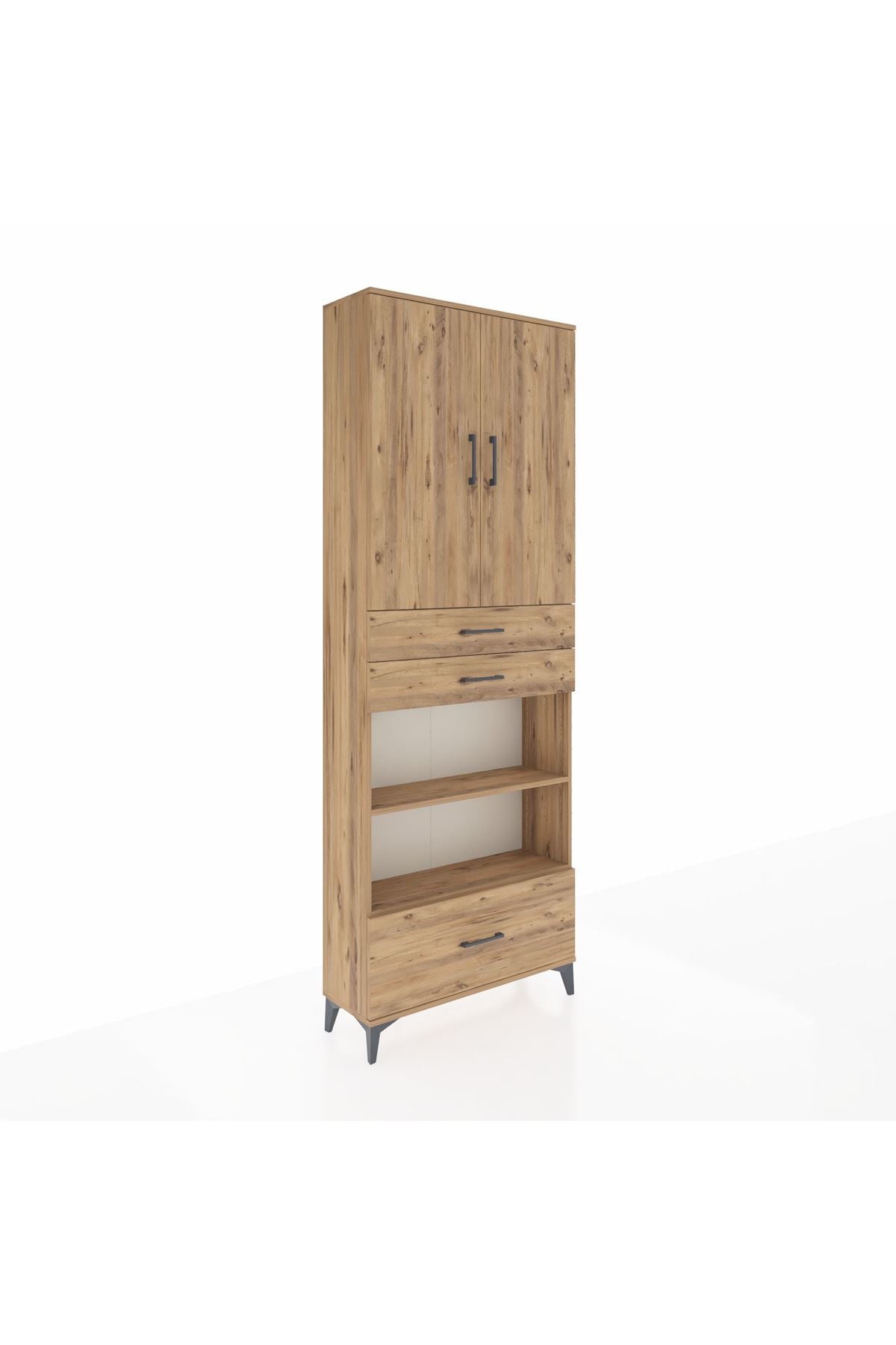 Arges Dolap 5 Raflı 3 Çekmeceli 2 Kapaklı 88x30x243 - S33M013V9A