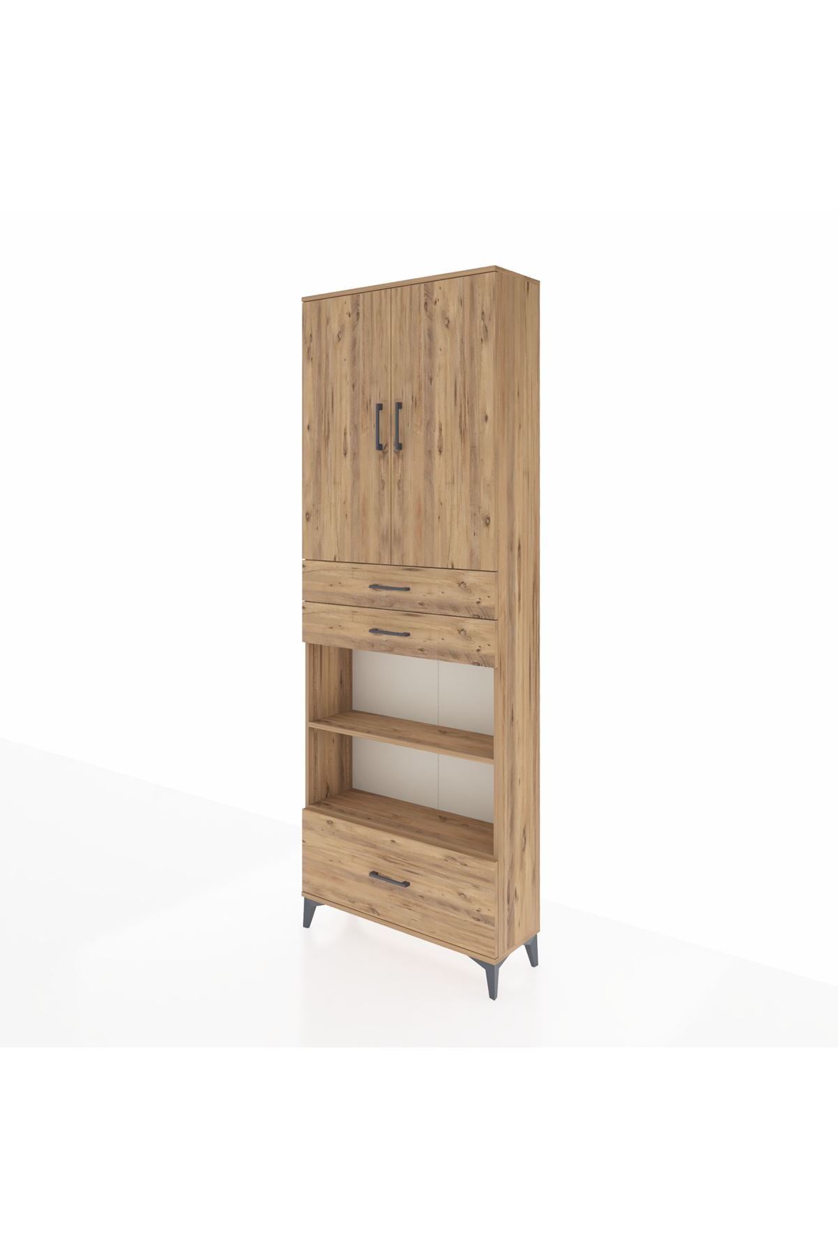 Arges Dolap 5 Raflı 3 Çekmeceli 2 Kapaklı 88x30x243 - S33M013V9A