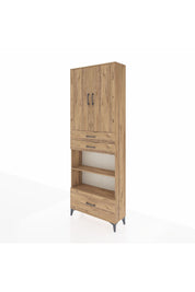 Arges Dolap 5 Raflı 3 Çekmeceli 2 Kapaklı 88x30x243 - S33M013V9A