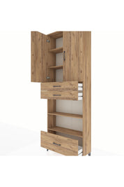 Arges Dolap 5 Raflı 3 Çekmeceli 2 Kapaklı 88x30x243 - S33M013V9A