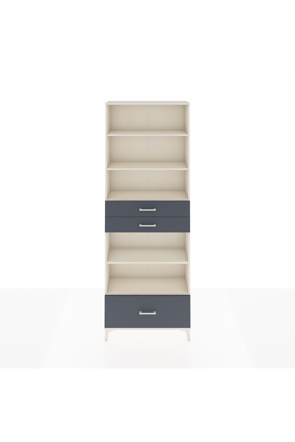 Arges Dolap 5 Raflı 3 Çekmeceli 88x30x243 - S33M014V2A