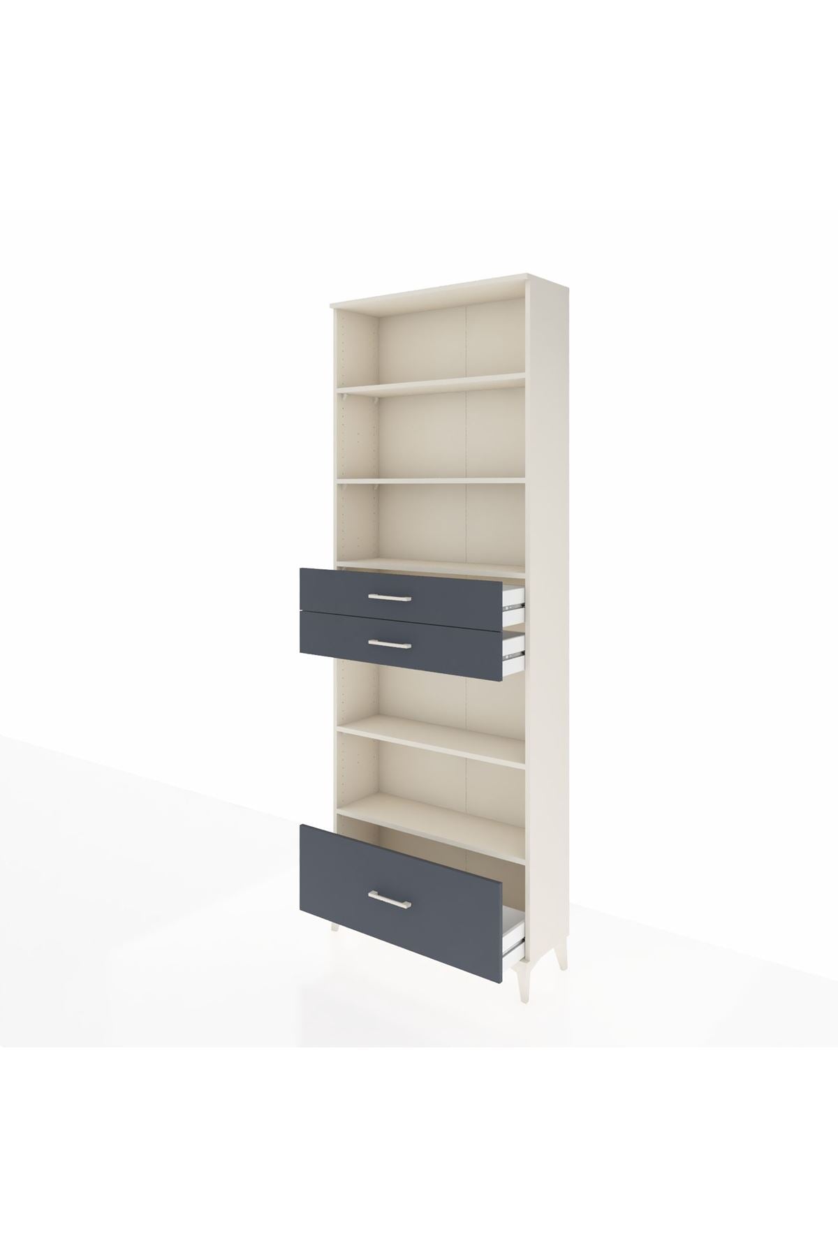 Arges Dolap 5 Raflı 3 Çekmeceli 88x30x243 - S33M014V2A