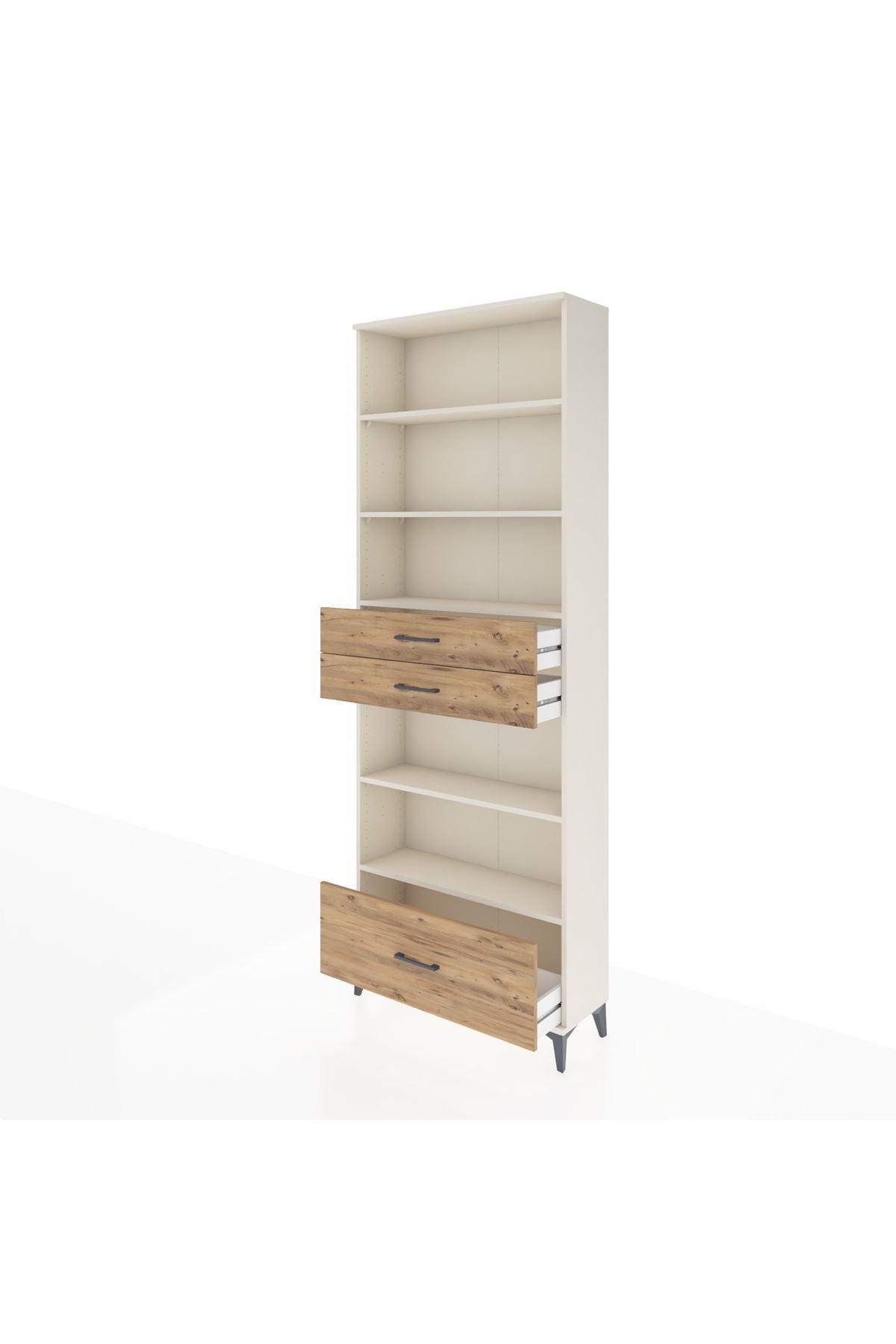 Arges Dolap 5 Raflı 3 Çekmeceli 88x30x243 - S33M014V3A