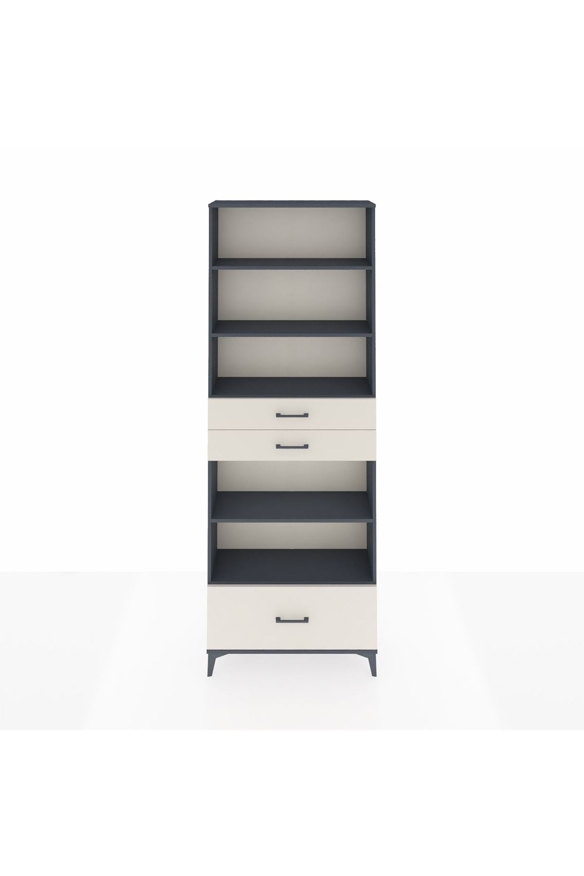 Arges Dolap 5 Raflı 3 Çekmeceli 88x30x243 - S33M014V4A