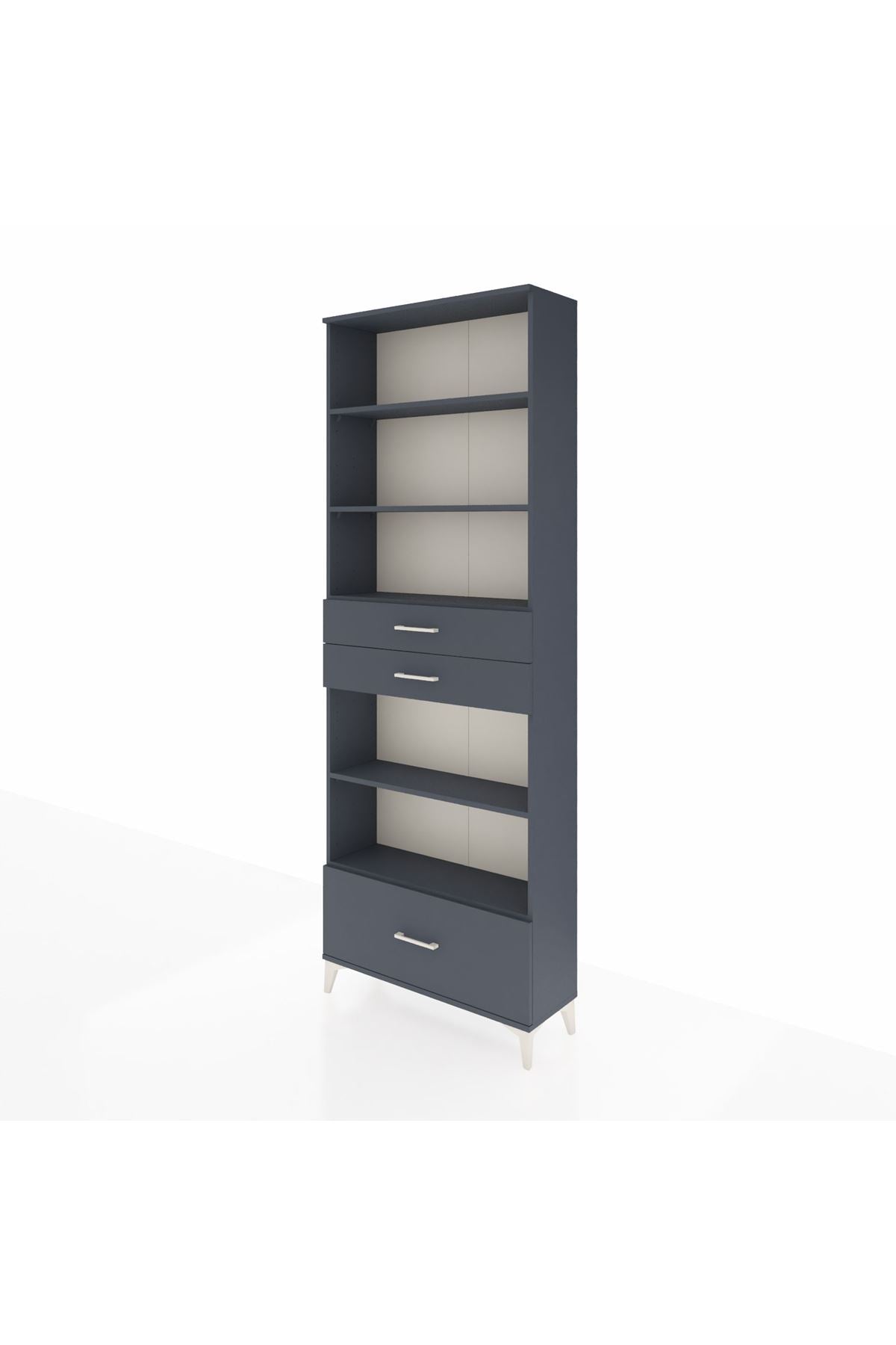 Arges Dolap 5 Raflı 3 Çekmeceli 88x30x243 - S33M014V5A