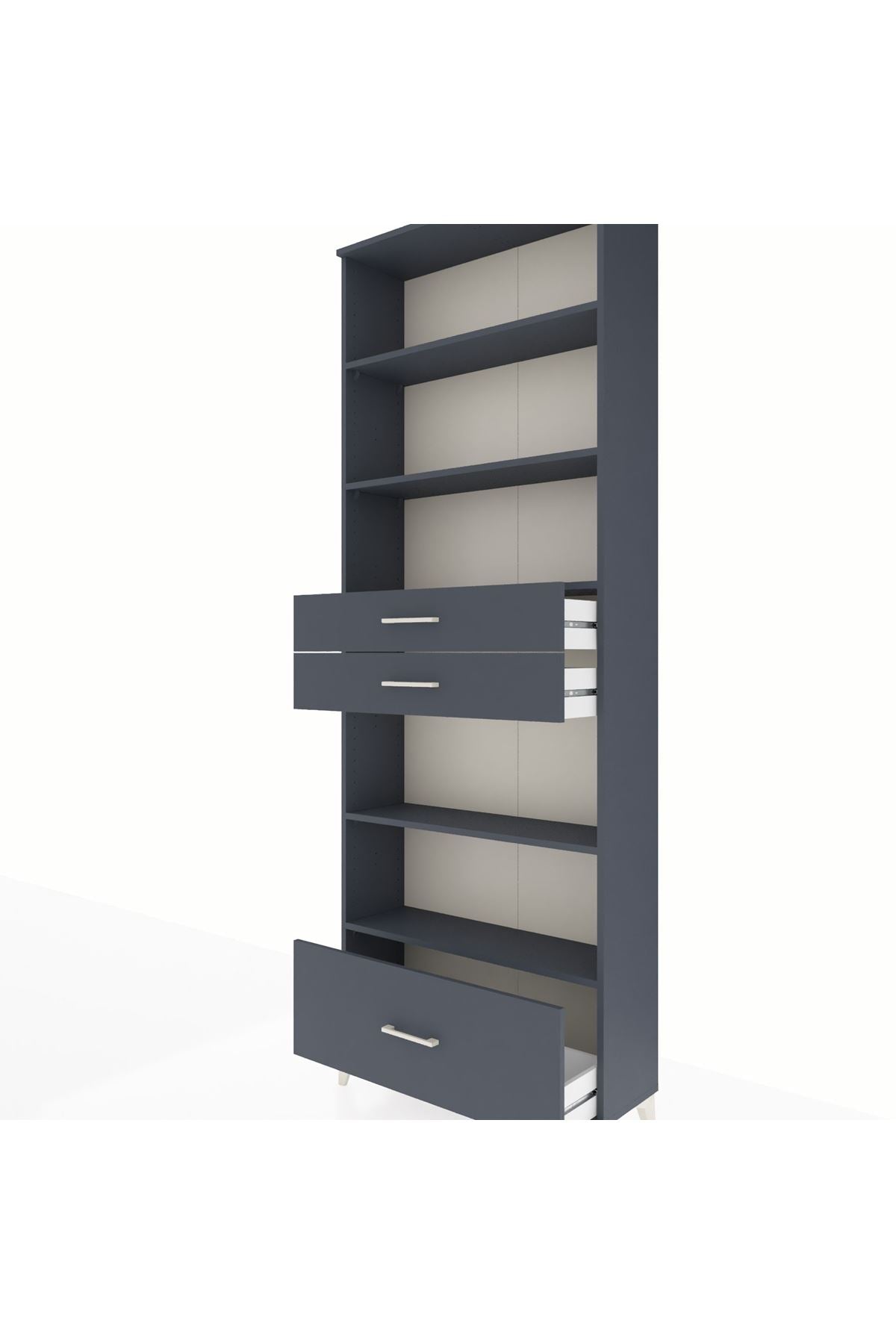 Arges Dolap 5 Raflı 3 Çekmeceli 88x30x243 - S33M014V5A