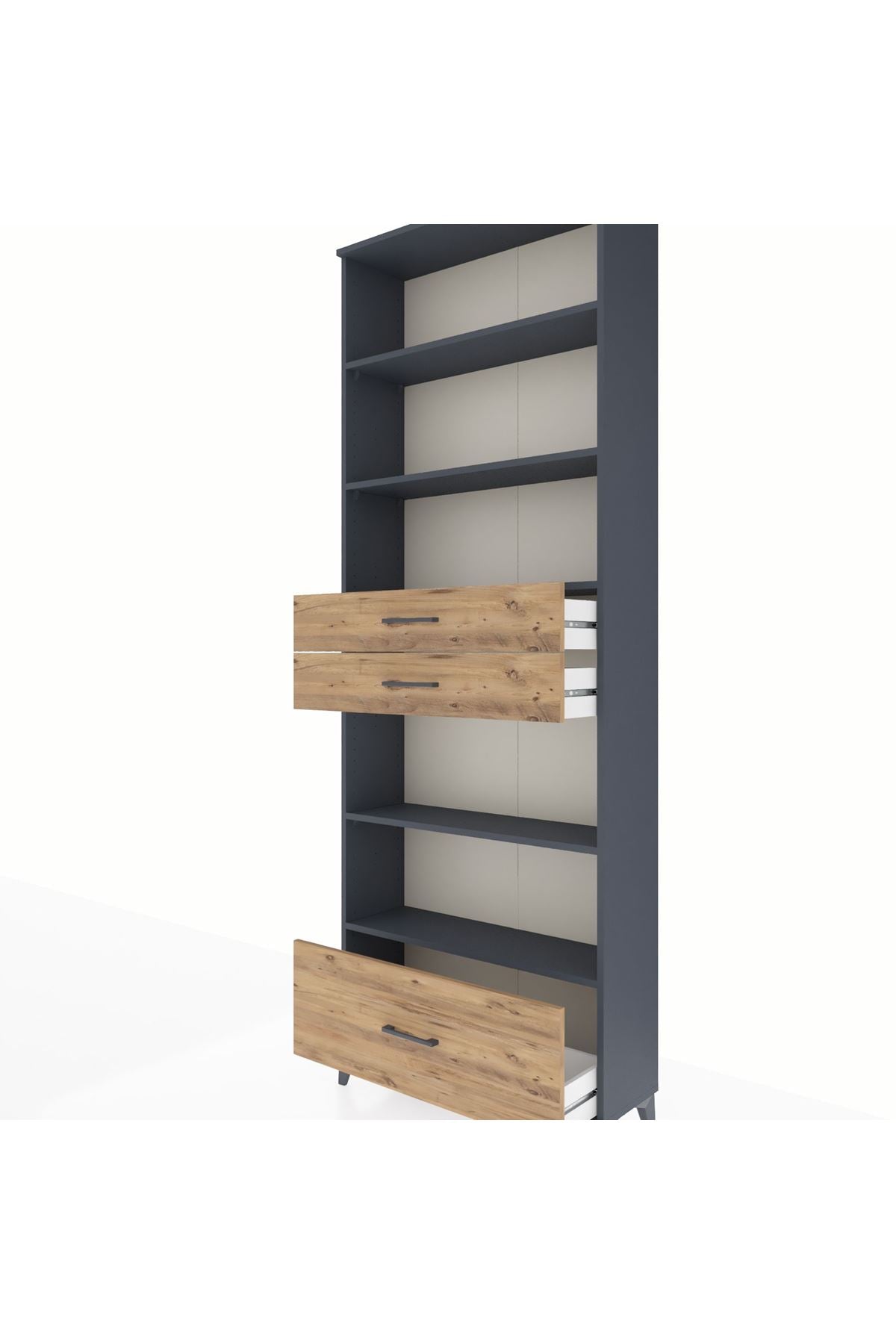 Arges Dolap 5 Raflı 3 Çekmeceli 88x30x243 - S33M014V6A