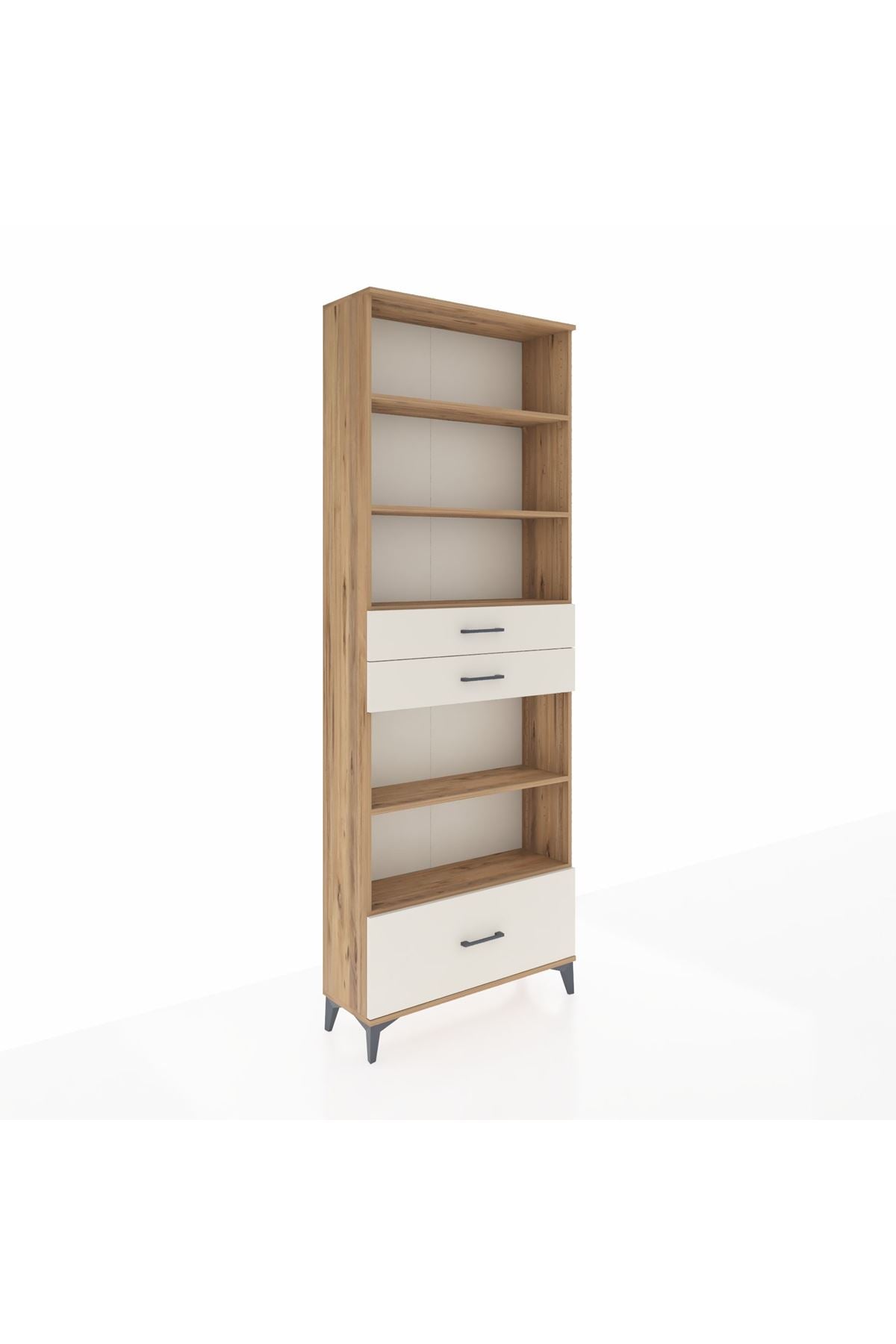 Arges Dolap 5 Raflı 3 Çekmeceli 88x30x243 - S33M014V7A