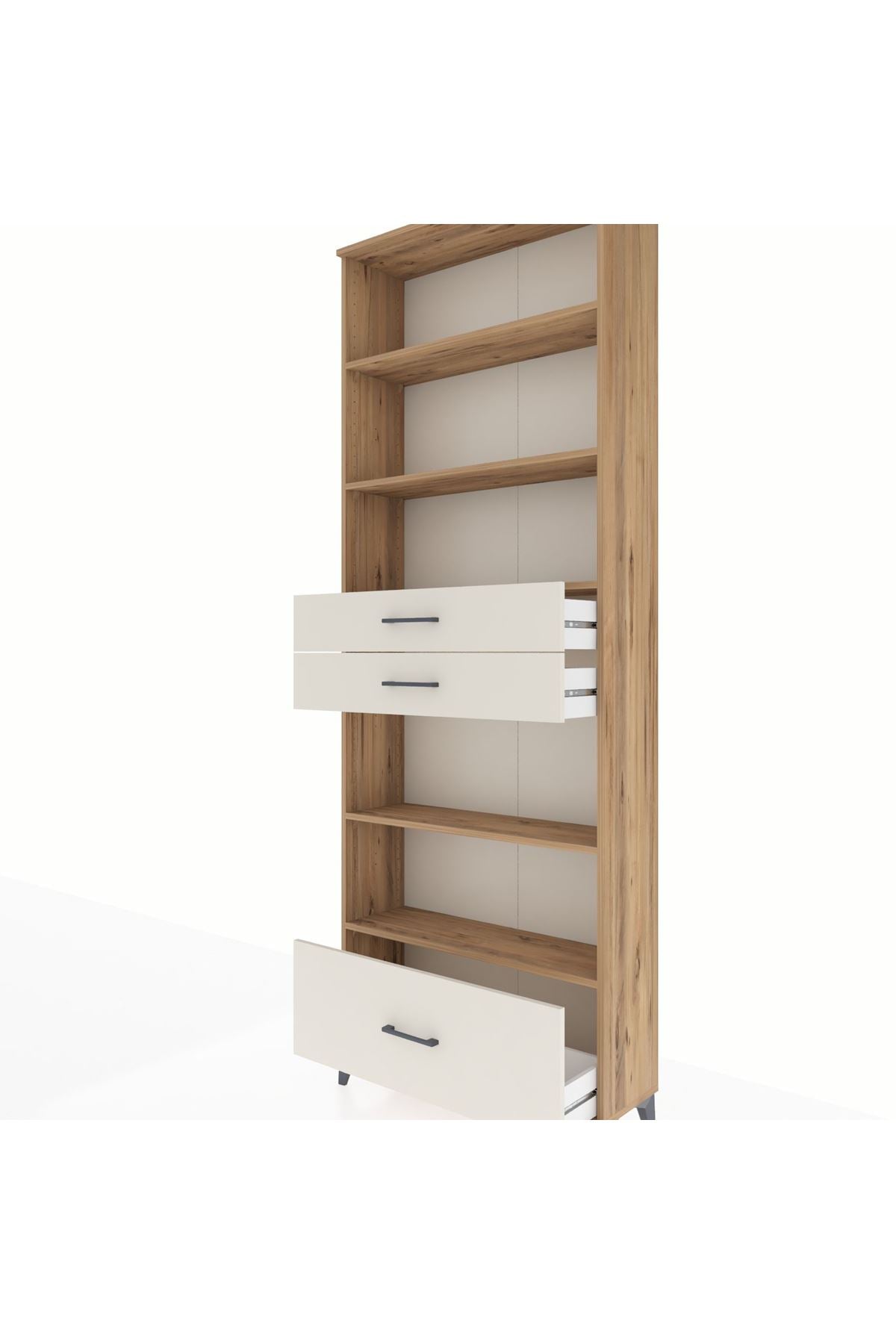 Arges Dolap 5 Raflı 3 Çekmeceli 88x30x243 - S33M014V7A