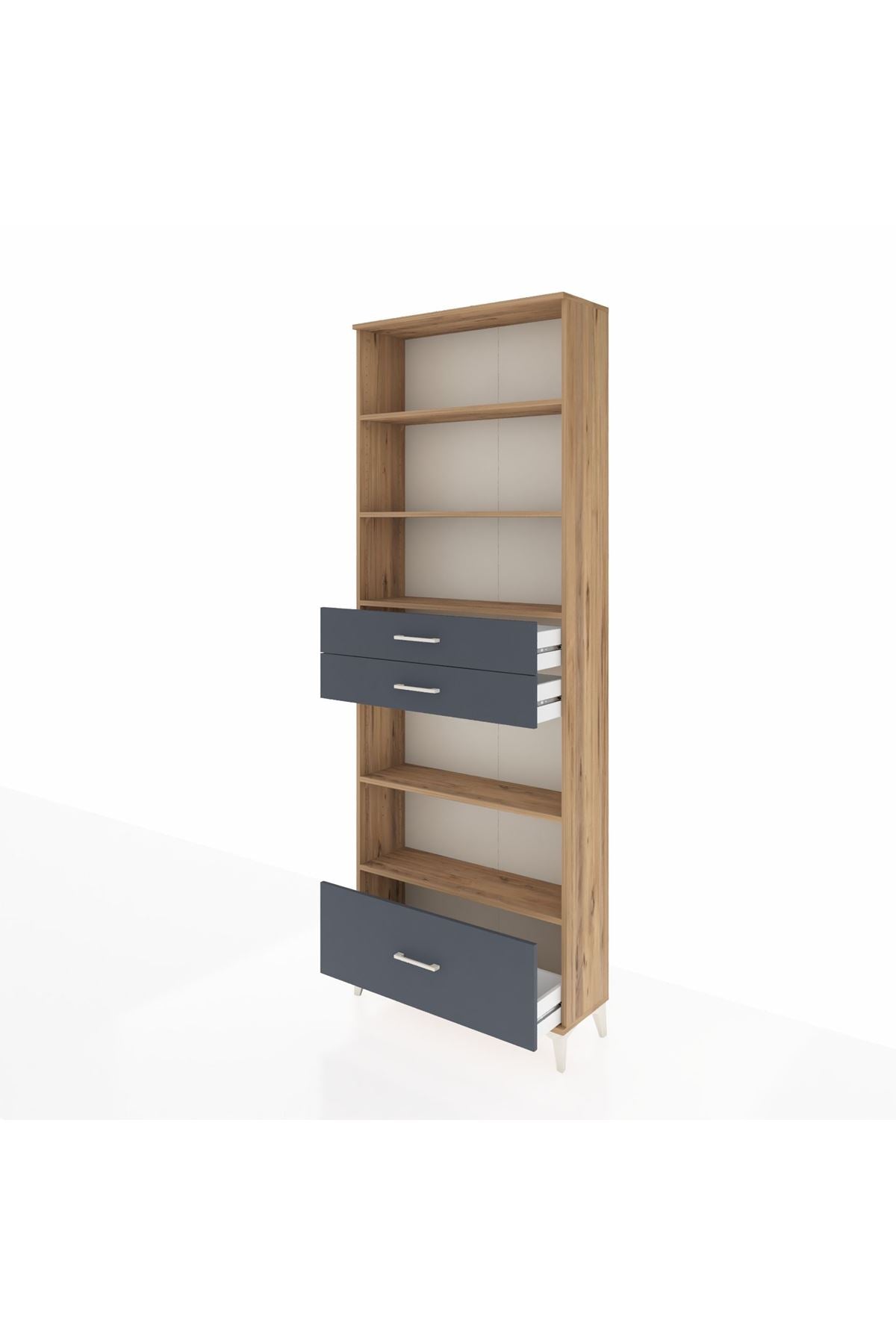 Arges Dolap 5 Raflı 3 Çekmeceli 88x30x243 - S33M014V8A