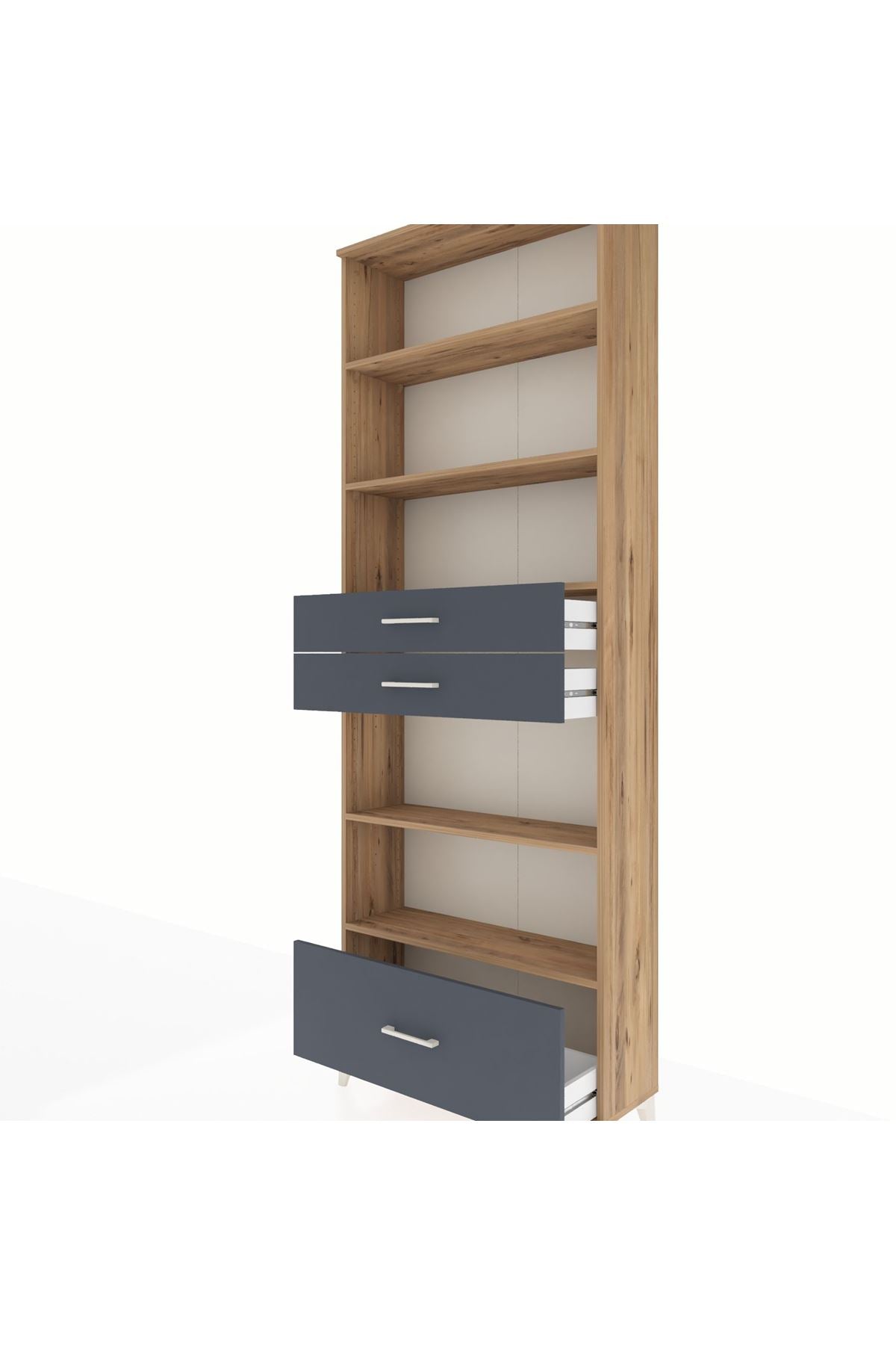 Arges Dolap 5 Raflı 3 Çekmeceli 88x30x243 - S33M014V8A