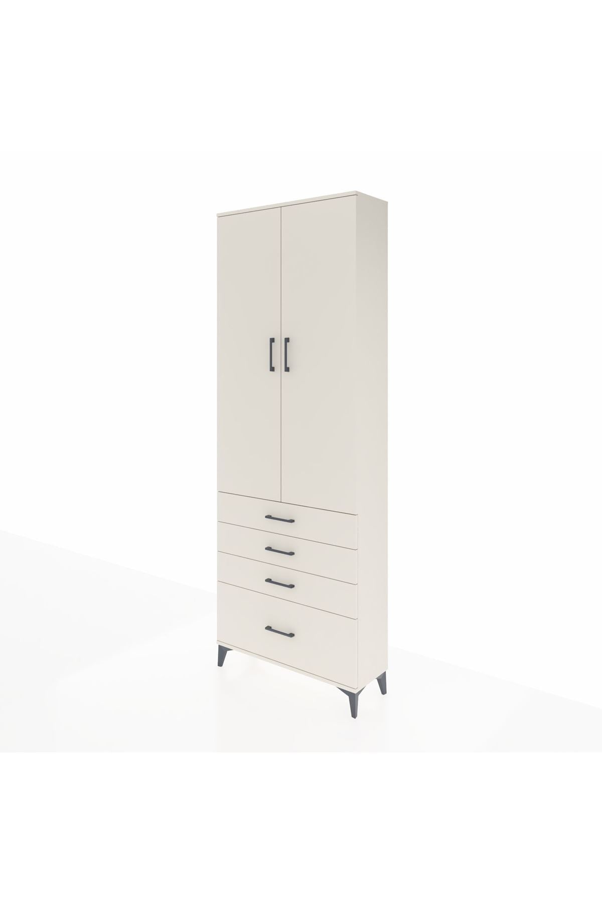 Arges Dolap 5 Raflı 4 Çekmeceli 2 Kapaklı 88x30x243 - S33M015V1A