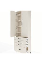 Arges Dolap 5 Raflı 4 Çekmeceli 2 Kapaklı 88x30x243 - S33M015V1A