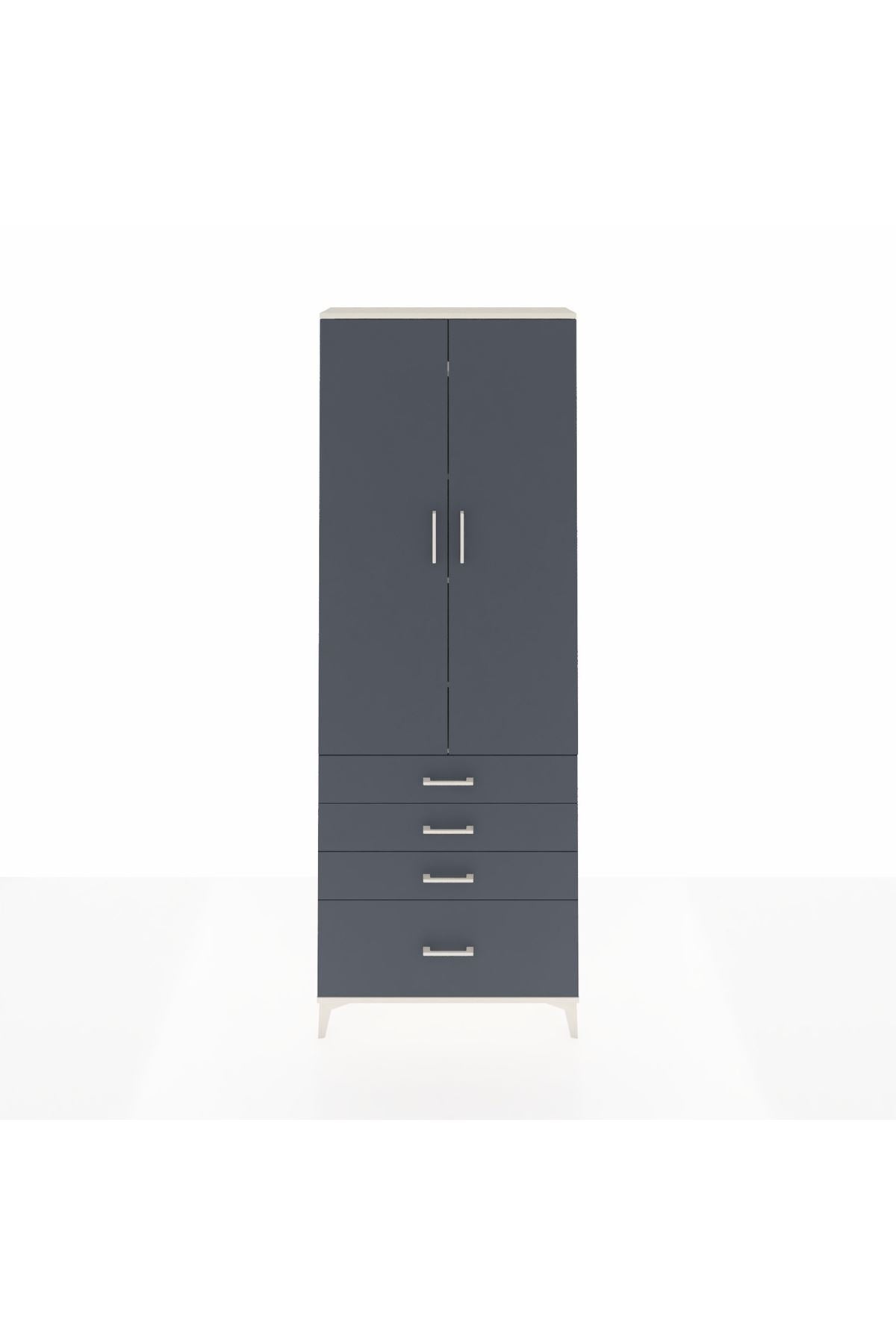 Arges Dolap 5 Raflı 4 Çekmeceli 2 Kapaklı 88x30x243 - S33M015V2A