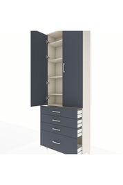 Arges Dolap 5 Raflı 4 Çekmeceli 2 Kapaklı 88x30x243 - S33M015V2A