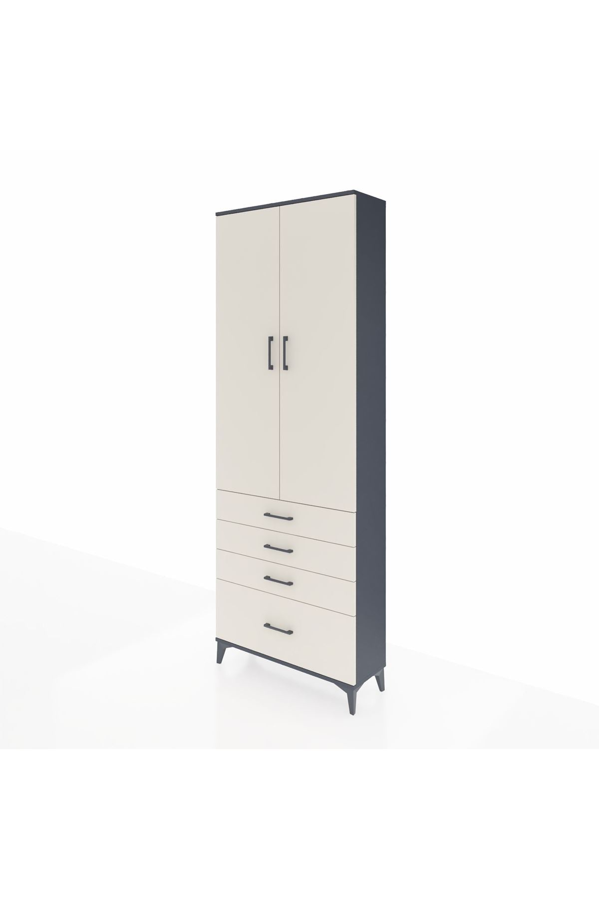 Arges Dolap 5 Raflı 4 Çekmeceli 2 Kapaklı 88x30x243 - S33M015V4A
