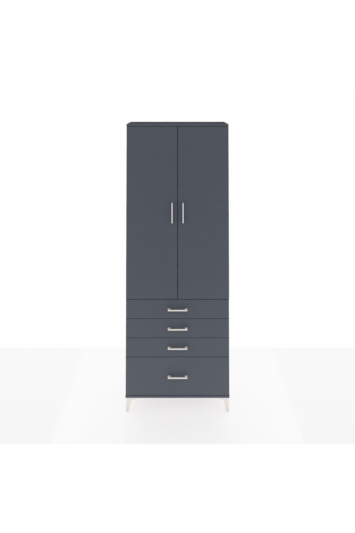 Arges Dolap 5 Raflı 4 Çekmeceli 2 Kapaklı 88x30x243 - S33M015V5A