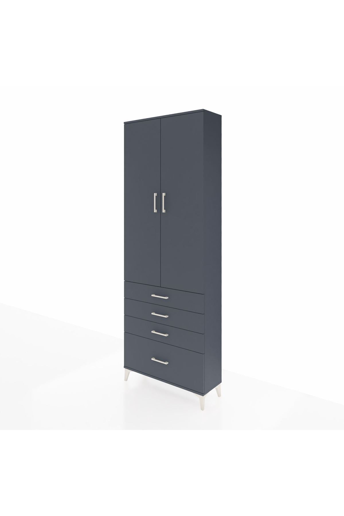 Arges Dolap 5 Raflı 4 Çekmeceli 2 Kapaklı 88x30x243 - S33M015V5A