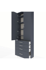 Arges Dolap 5 Raflı 4 Çekmeceli 2 Kapaklı 88x30x243 - S33M015V5A