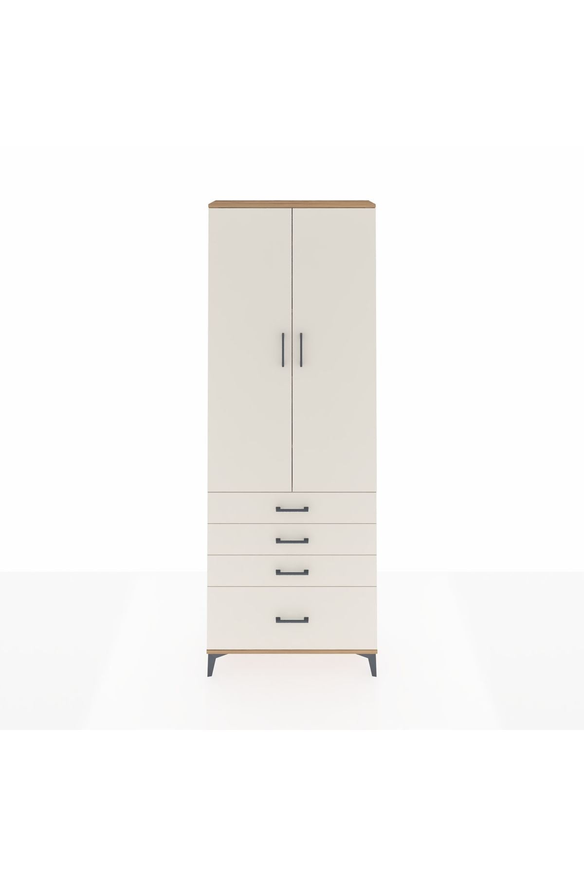 Arges Dolap 5 Raflı 4 Çekmeceli 2 Kapaklı 88x30x243 - S33M015V7A