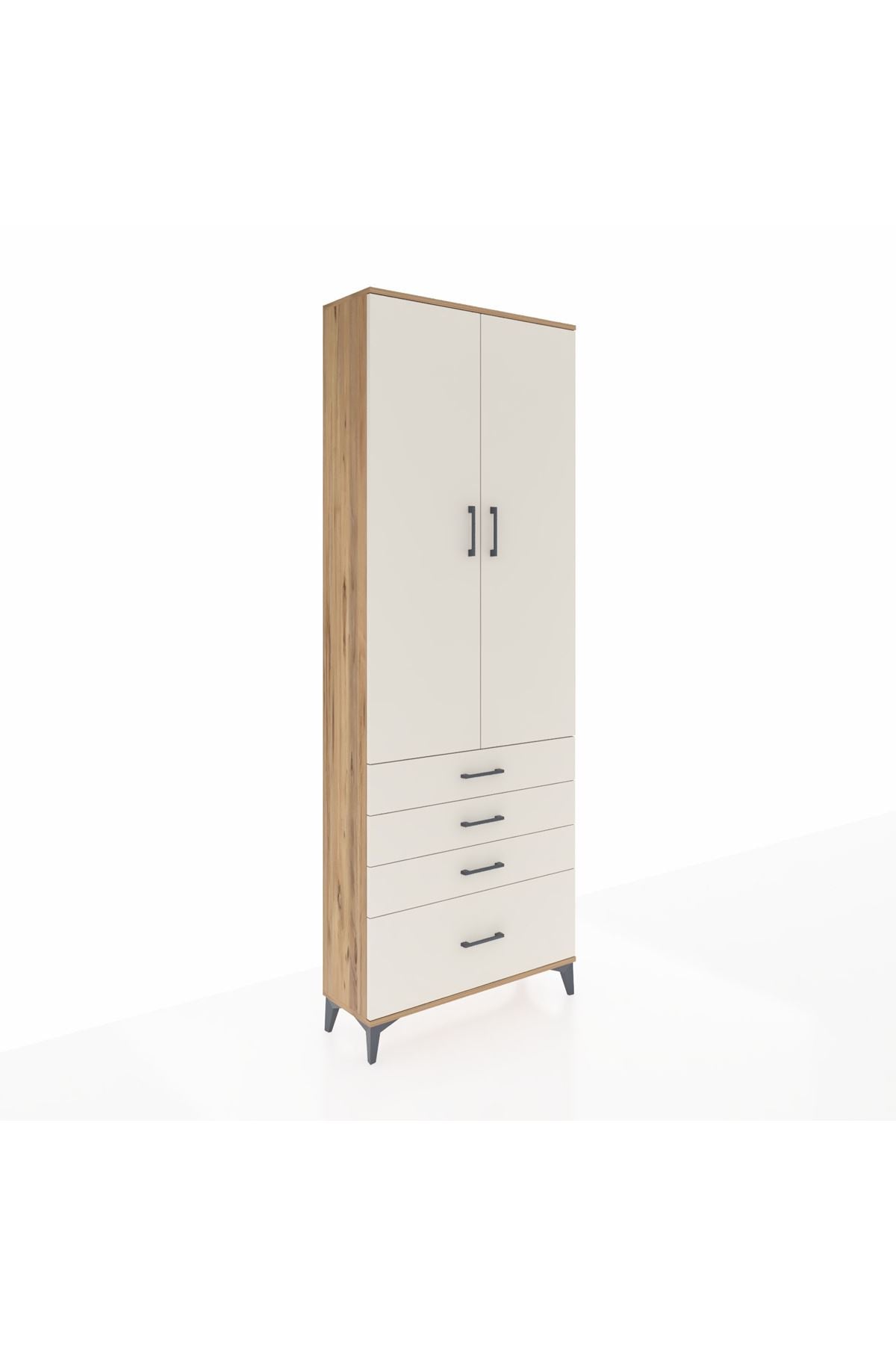 Arges Dolap 5 Raflı 4 Çekmeceli 2 Kapaklı 88x30x243 - S33M015V7A
