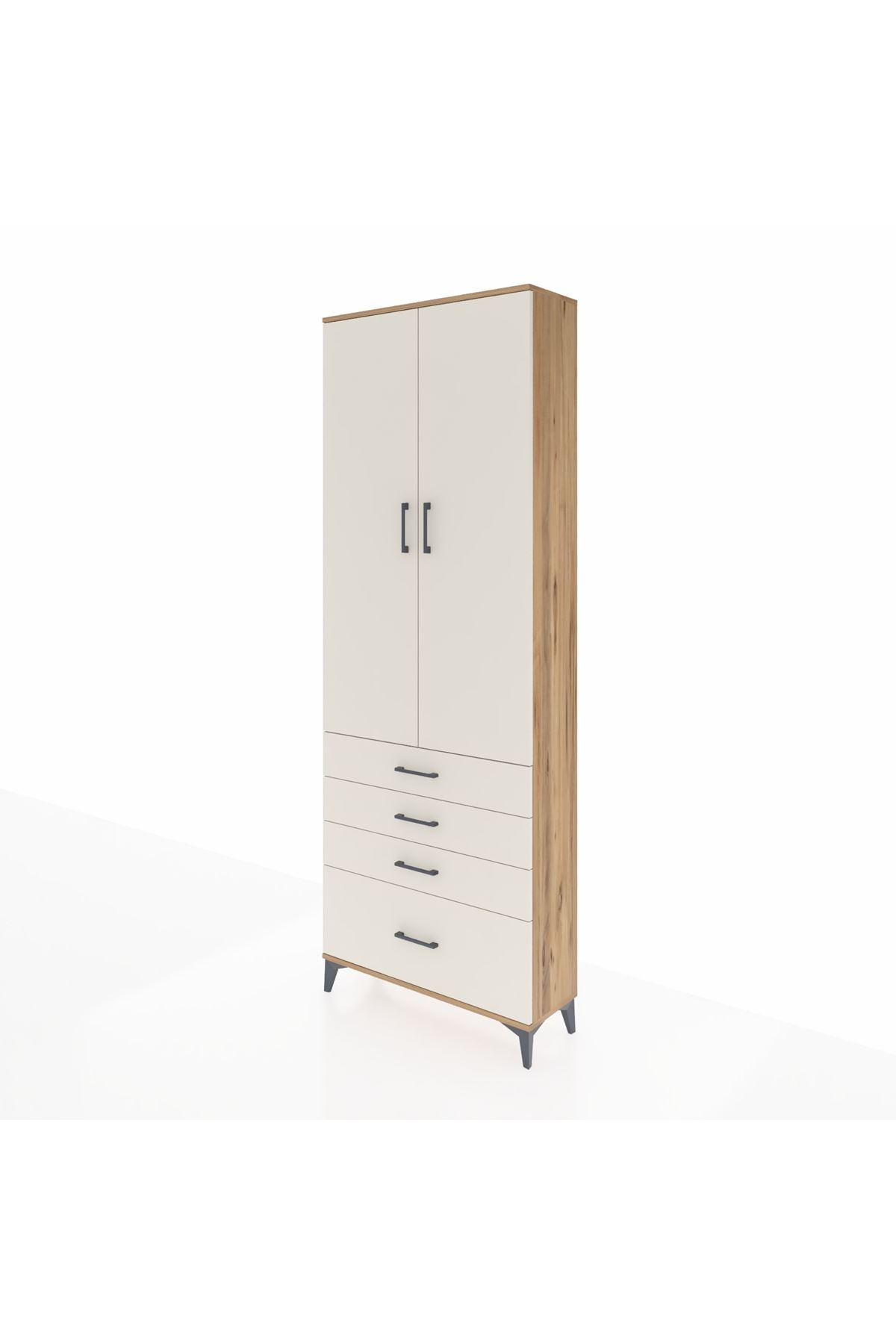 Arges Dolap 5 Raflı 4 Çekmeceli 2 Kapaklı 88x30x243 - S33M015V7A