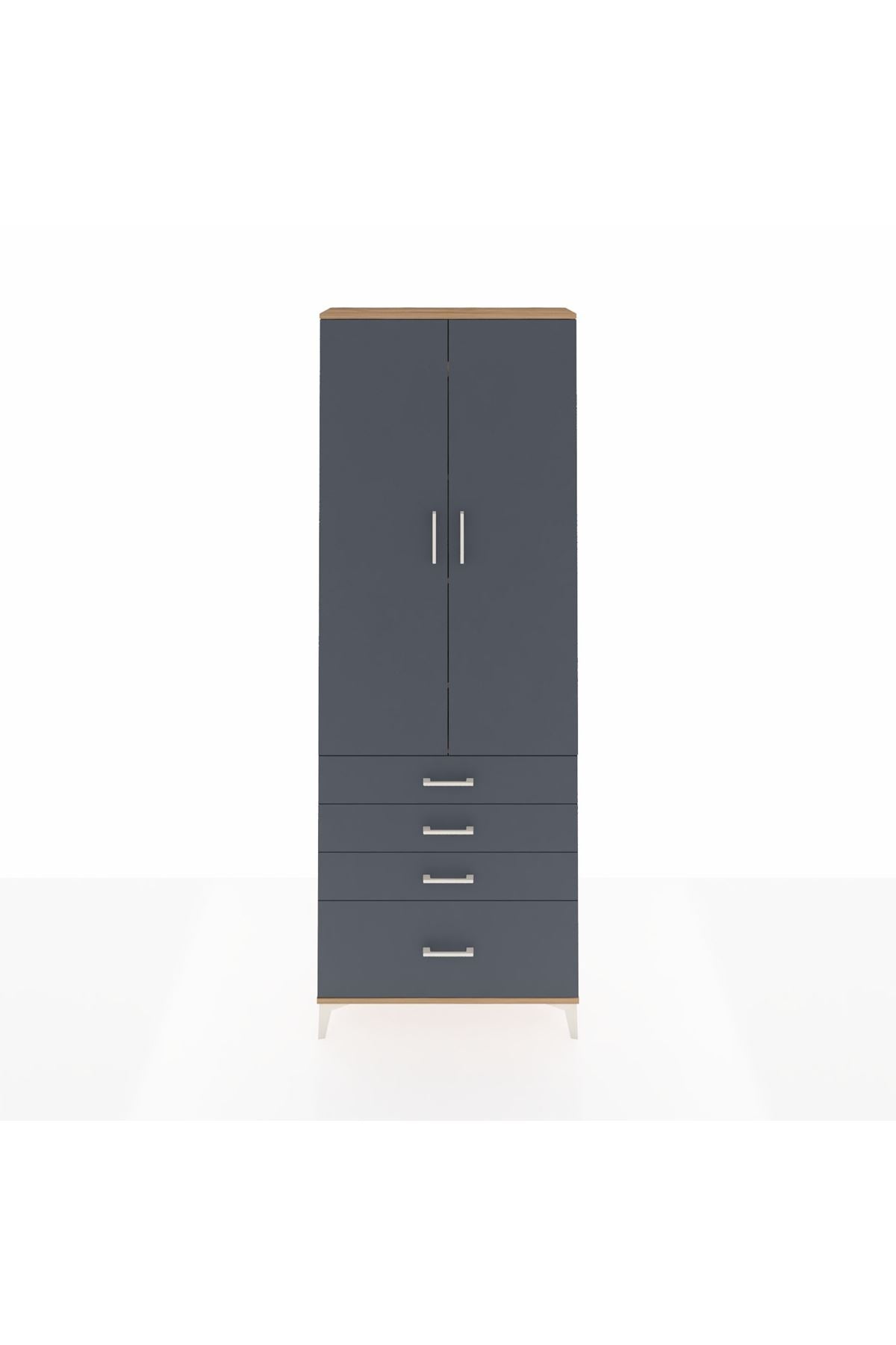 Arges Dolap 5 Raflı 4 Çekmeceli 2 Kapaklı 88x30x243 - S33M015V8A