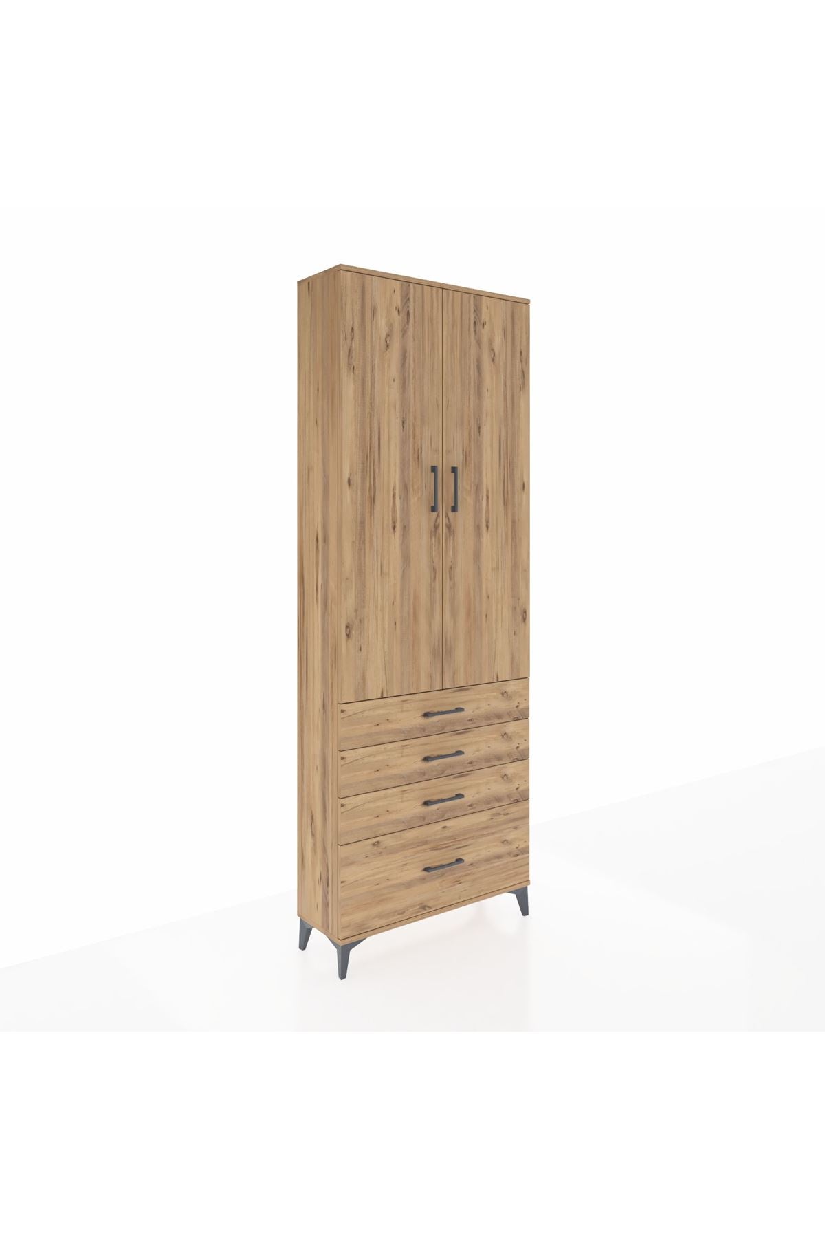 Arges Dolap 5 Raflı 4 Çekmeceli 2 Kapaklı 88x30x243 - S33M015V9A
