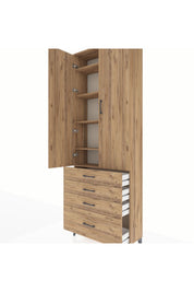 Arges Dolap 5 Raflı 4 Çekmeceli 2 Kapaklı 88x30x243 - S33M015V9A