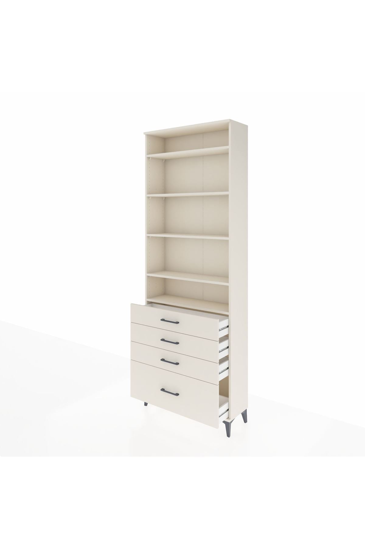 Arges Dolap 5 Raflı 4 Çekmeceli 88x30x243 - S33M016V1A