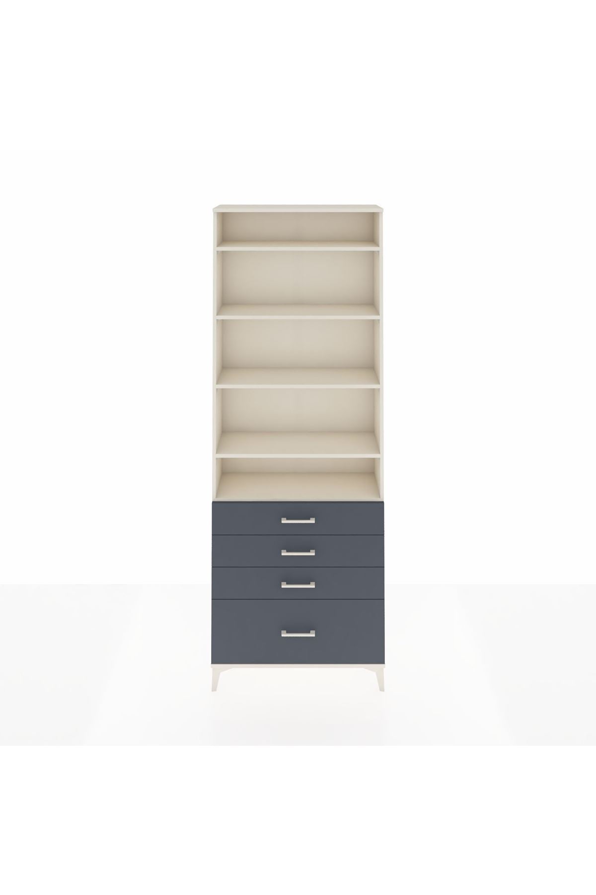 Arges Dolap 5 Raflı 4 Çekmeceli 88x30x243 - S33M016V2A