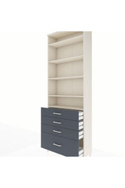 Arges Dolap 5 Raflı 4 Çekmeceli 88x30x243 - S33M016V2A