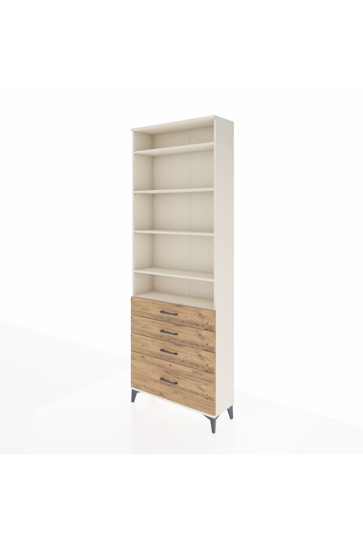 Arges Dolap 5 Raflı 4 Çekmeceli 88x30x243 - S33M016V3A