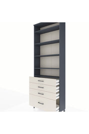 Arges Dolap 5 Raflı 4 Çekmeceli 88x30x243 - S33M016V4A