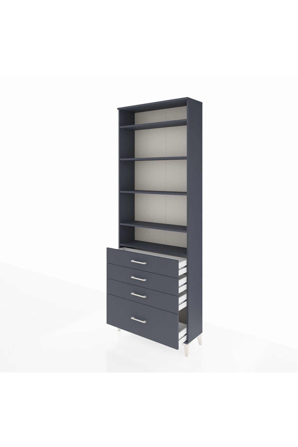 Arges Dolap 5 Raflı 4 Çekmeceli 88x30x243 - S33M016V5A