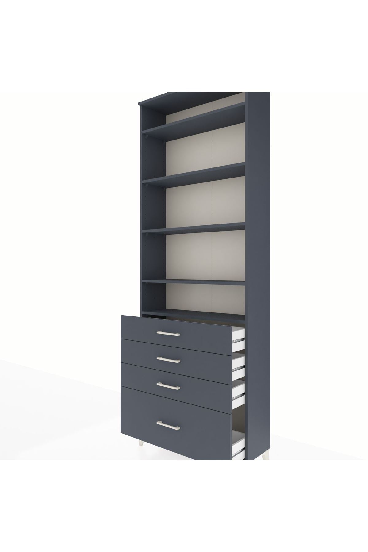 Arges Dolap 5 Raflı 4 Çekmeceli 88x30x243 - S33M016V5A