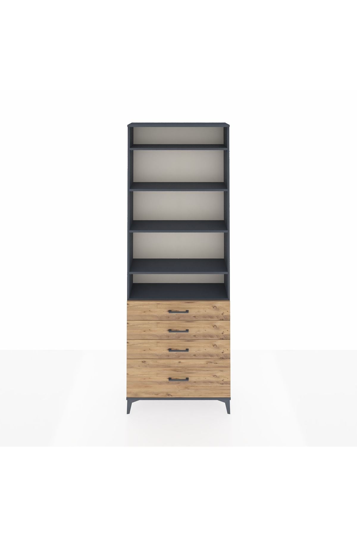Arges Dolap 5 Raflı 4 Çekmeceli 88x30x243 - S33M016V6A