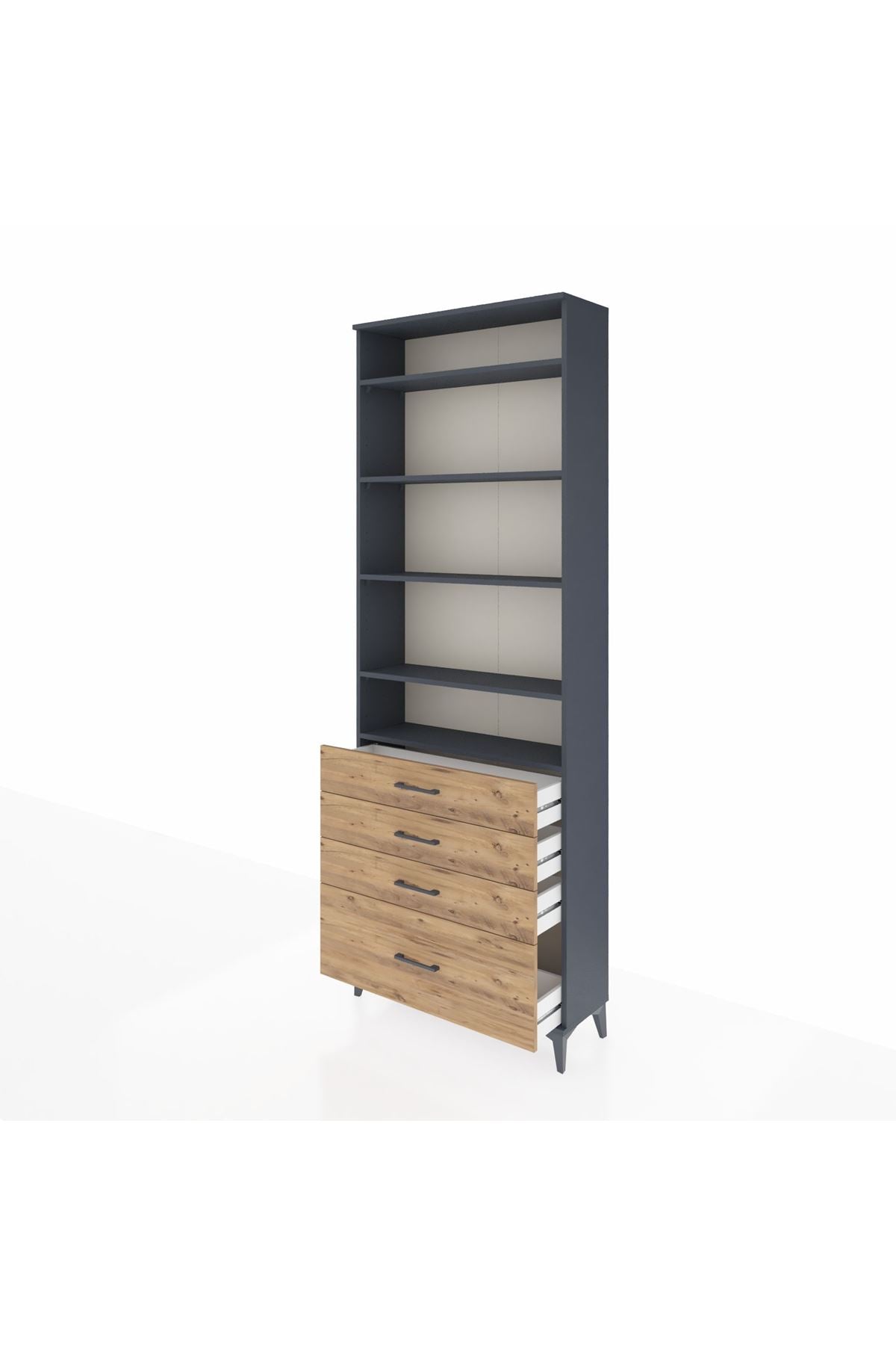 Arges Dolap 5 Raflı 4 Çekmeceli 88x30x243 - S33M016V6A