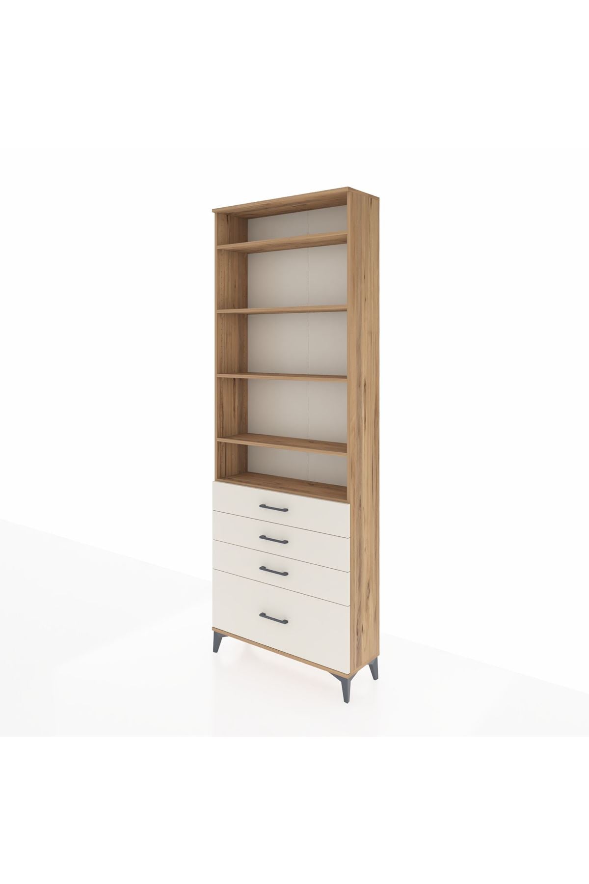 Arges Dolap 5 Raflı 4 Çekmeceli 88x30x243 - S33M016V7A
