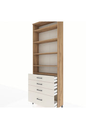Arges Dolap 5 Raflı 4 Çekmeceli 88x30x243 - S33M016V7A