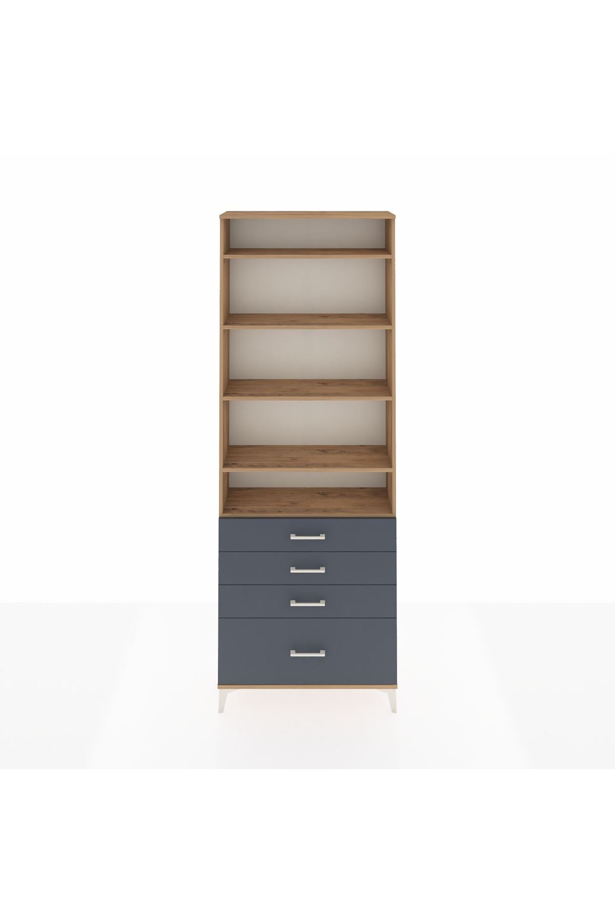 Arges Dolap 5 Raflı 4 Çekmeceli 88x30x243 - S33M016V8A