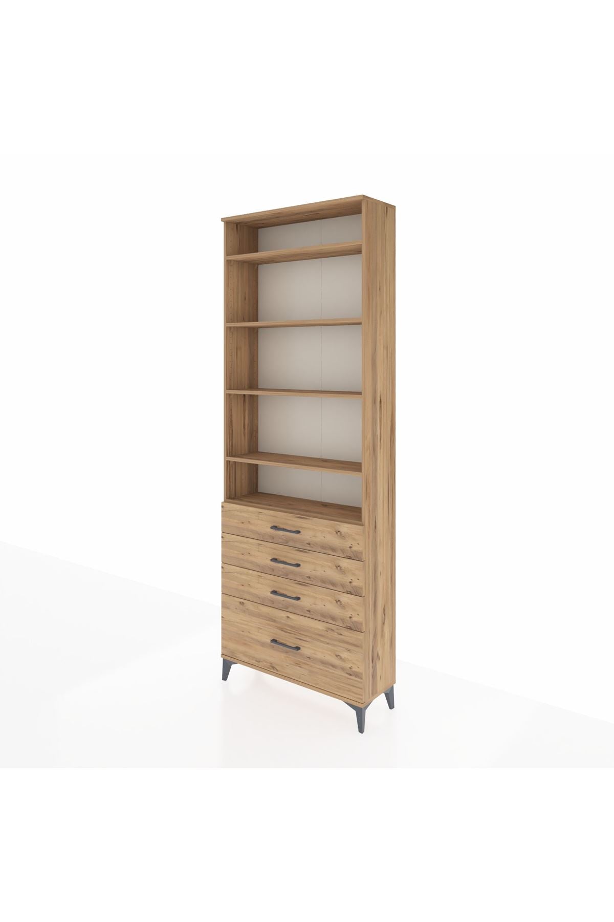 Arges Dolap 5 Raflı 4 Çekmeceli 88x30x243 - S33M016V9A