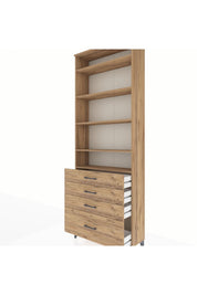 Arges Dolap 5 Raflı 4 Çekmeceli 88x30x243 - S33M016V9A