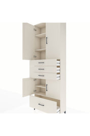 Arges Dolap 5 Raflı 4 Çekmeceli 4 Kapaklı 88x30x243 - S33M017V1A