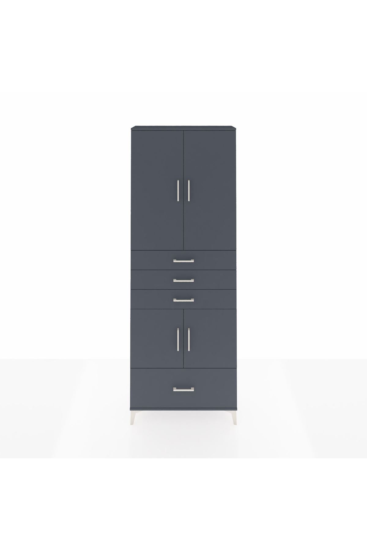 Arges Dolap 5 Raflı 4 Çekmeceli 4 Kapaklı 88x30x243 - S33M017V5A